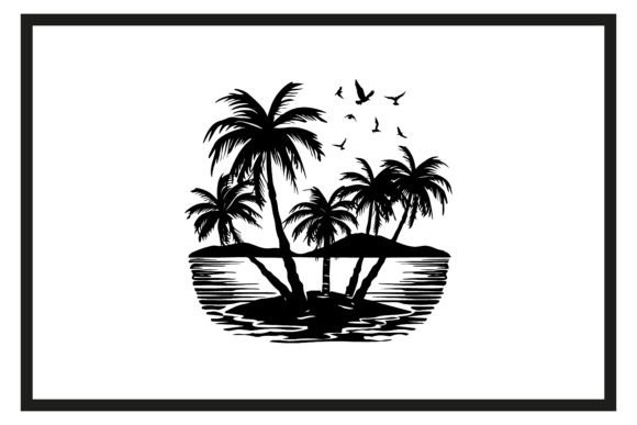 Download Beach Palm Trees Sunset Silhouette - Premium Resources