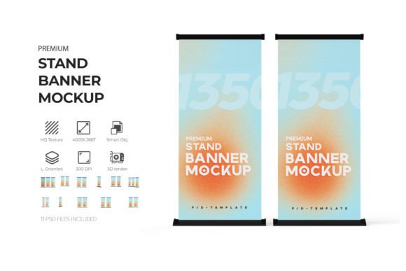 Download Advertising Stand Banner PSD Mockup - Advertising Collection